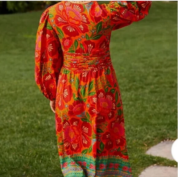FARM RIO Red Floral Dress.  NWOT - Picture 3 of 4